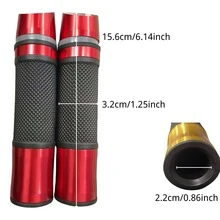 7/8" 22mm Universal Motorcycle Handlebar Grips, CNC Aluminum Alloy Non-Slip Rubber Handle, Suitable For Street Bikes, Off-Road Motorcycles, Sport Bikes, Scooters - A - View 3