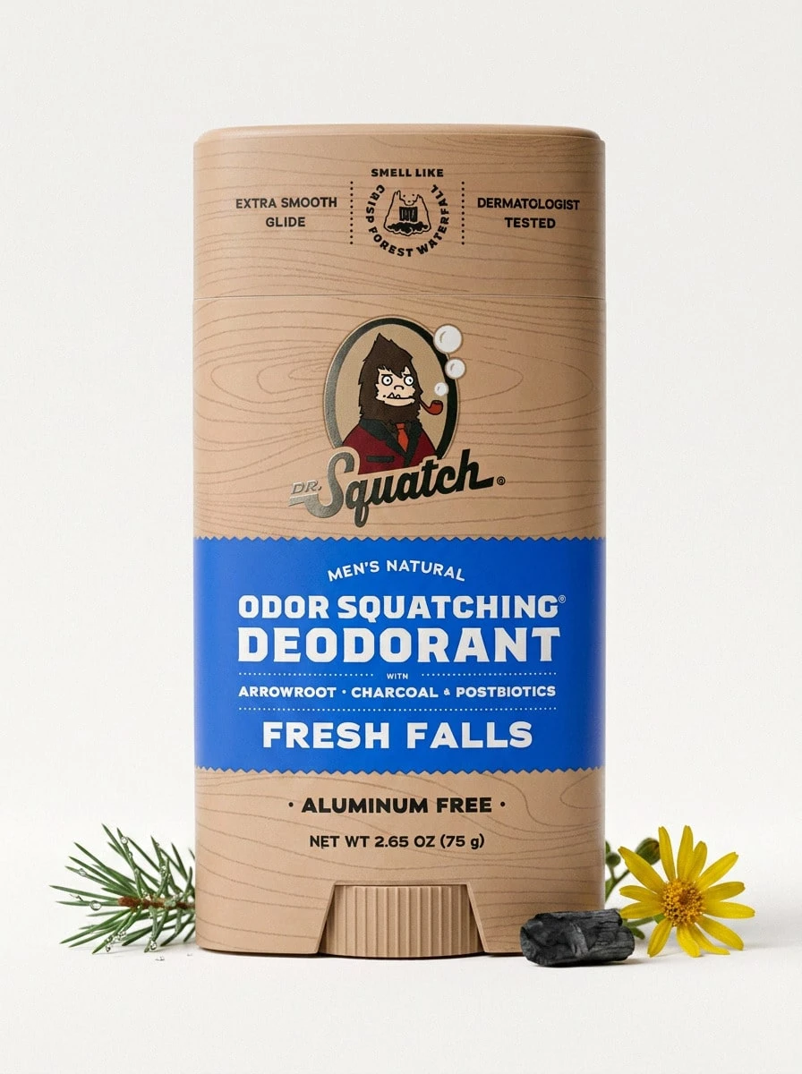 Dr. Squatch Men's Natural Deodorant Fresh Falls Original 2.65oz/75g - Perfume For Long Lasting Suitable For Birthday, Office, Gift, Daily Use - Multi Scents - View 1