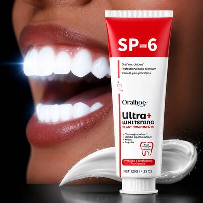 3*120g Red Probiotics Toothpaste - Brightening Formula To Remove Stains, Yellowing, Bad Breath Toothpaste