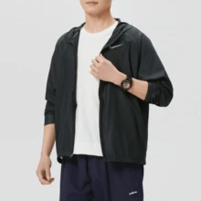 Nike ESSENTIAL 休閒舒適運動跑步速乾連帽外套外套 男款 - 黑色 - 查看 3
