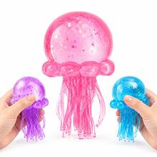 1/2/3pcs Glitter Jellyfish Toys, Fun Sensory Toys For Kids, Soft Grip Design, Suitable For Party Favors, Classroom Rewards, Holiday Surprise Gifts - Multicolor - View 10