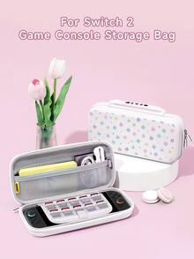 1pc Floral Translucent Glitter Fashion Pattern Protective Case, Compatible With New Switch 2 (2025), Switch NS/Switch OLED, Suitable For Switch 2 Game Console Accessories, Full Set, Storage Bag, Card Slot Dock Shell, Switch Protective Case, Romantic Gift For Switch Players - Multicolor - View 8