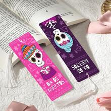 2 buah pembatas buku PET bercetak, pola yang indah dan cantik, tahan lama dan estetis, desain unik cocok untuk penggunaan sehari-hari atau koleksi. Hadiah terbaik untuk musim kembali ke sekolah, baik untuk penggunaan pribadi atau sebagai hadiah untuk keluarga dan teman, ini adalah pilihan hadiah yang unik dan praktis untuk menambah suasana dan kesenangan pada waktu membaca (rumbai warna acak). - 2 buah - View 3