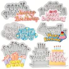 1pc Silicone Fondant Cake Candle Decoration Accessory Baking Mold, For Making Birthday Cake Decorations And Accessory Gifts - View 2