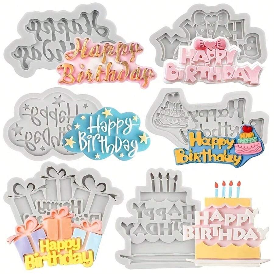 1pc Silicone Fondant Cake Candle Decoration Accessory Baking Mold, For Making Birthday Cake Decorations And Accessory Gifts