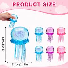1/3pcs Pink Blue Purple Jellyfish Octopus Squishy, Soft Glitter Jelly Squeeze Stress Relief Fingertip Toy, Cute Sensory Anxiety Relief Decompression Toy, Suitable For Children Teens Adults Office Study, Birthday Christmas Gift - Multicolor - View 11