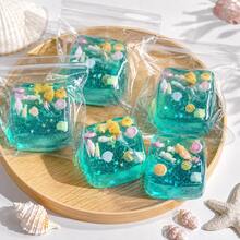 Summer Ocean Style Shell Soft Silicone Square Stress Relief Toy, Transparent Glitter Squeeze Hand Toy, Suitable For Daily Relaxation, Party Favors And Gift Bag Fillers - Multicolor - View 11