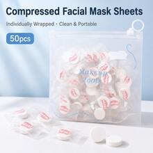 MONKIDS 50pcs Disposable Compressed Facial Mask Sheets - Lightweight And Fragrance-Free, Suitable For Travel And All Skin Types. Affordable Quality, Essential Skincare For Travel | Minimalist Packaging | Soft Texture Facial Mask. Individually Wrapped - Multicolor - View 5
