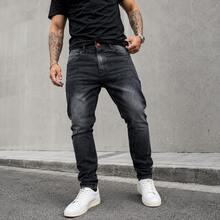 Men's Skinny Player Jeans With Elastane, Black - JO/-05 - Ver 1