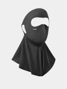 Women's Sun Protection Neck Mask, Summer Sun Protection Neck Mask With Ear Loops For Cycling And Driving, Dust-Proof Face Mask With Cooling Sensation And UV Protection. - Phantom Black - View 2