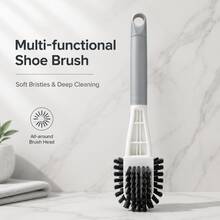 1pc Multi-Function Shoe Cleaning Brush, Soft Bristles Won't Damage Shoes, Full Coverage Shoe Brush, Household Cleaning Tool, Stain Removal Shoe Cleaning Gadget - Multi-functional Shoe Cleaning Brush - View 2
