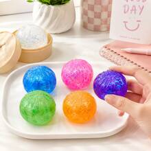 1/3/6 PCS Glitter Jelly Dumpling &Bao Bun Squishy Toys Soft Stretchy TPR Squeeze Toy Stress Relief Random Color Back To School Summer Camp Party Gift,Toys For Girl,Kids Toys,Squishy Pack,Squishy>Stress Ball,Squishy Toy Taba,Bear Toy,Paw Print Squishy - 彩色 - 查看 6