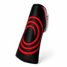 Funda para cabeza de putter de golf tipo blade, funda magnética de cuero PU premium, patrón de espiral bordado, forro protector suave, se adapta a la mayoría de putters tipo blade - D - Ver 5
