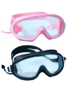 2pcs/1pc/Large Frame Swimming Goggles, Ultra Clear Vision Anti-Fog, Adult Swimming Goggles, Suitable For Various Swimming Activities - White - View 15