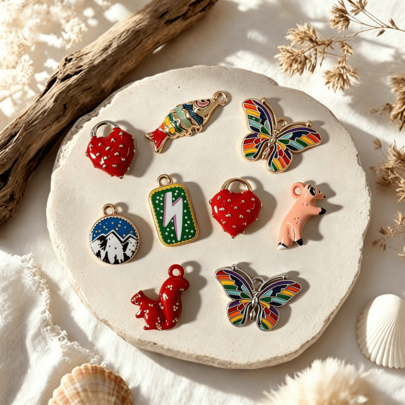 5/10 buah Liontin Paduan Logam Multi-Charm, Menampilkan Pola Kupu-kupu dan Hewan, Cocok untuk Pembuatan Perhiasan DIY Buatan Tangan, Kalung, Gelang, Anting, Rantai Tas, Gantungan Kunci, Cincin Kunci, Pilihan Terbaik untuk Hadiah Liburan, Sempurna untuk Paduan Sehari-hari, Hadiah Ideal untuk Wanita