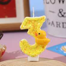 3D Mini Yellow Duck Theme Candles, Cake Decor, 0-9 Number Candles, Cake Toppers, Birthday Party Cake Decorations 0-1-2-3-4-5-6-7-8-9 - Style a - View 7