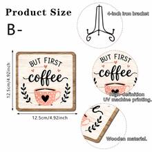 1pc "Coffee Makes Everything Better" Wooden Desktop Decor Sign, Pink Rustic Coffee Bar Decor Sign With Metal Stand, Farmhouse Coffee Theme Desktop Decoration, Suitable For Home Coffee Corner, Kitchen Countertop, Coffee Shop And Coffee Lover Gift - Coffee Sign 2 - View 12