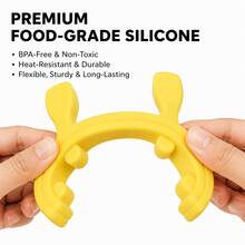 1pc Silicone Pot Handle & Spatula Holder - Rabbit Ear Design Clip-On Kitchen Utensil Rack; Heat-Resistant, Non-Slip And Anti-Splatter Spatula Holder, Suitable For Stove Cooking, Home Cooking And RV Camping - View 5