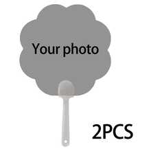 Customized Photo Flower-Shaped Hand Fan, Personalized Image Hand Fan For Wedding Decoration, Bride Bridesmaid Souvenir, Boho Party Fan - Multicolor - View 11