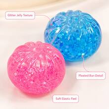 1/3/6 PCS Glitter Jelly Dumpling &Bao Bun Squishy Toys Soft Stretchy TPR Squeeze Toy Stress Relief Random Color Back To School Summer Camp Party Gift,Toys For Girl,Kids Toys,Squishy Pack,Squishy>Stress Ball,Squishy Toy Taba,Bear Toy,Paw Print Squishy - 彩色 - 查看 4