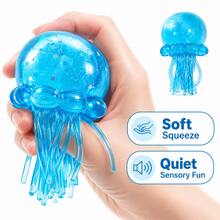 1/2/3pcs Glitter Jellyfish Toys, Fun Sensory Toys For Kids, Soft Grip Design, Suitable For Party Favors, Classroom Rewards, Holiday Surprise Gifts - Multicolor - View 8