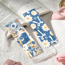 2pcs PET Printed Bookmarks, Exquisite And Beautiful Pattern, Durable And Aesthetic, Unique Design Suitable For Daily Use Or Collection. The Best Gift For Back To School Season, Whether For Personal Use Or As A Gift For Family And Friends, It's A Unique And Practical Gift Choice To Add Atmosphere And Fun To Reading Time (Random Color Tassel) - 2PCS - View 7