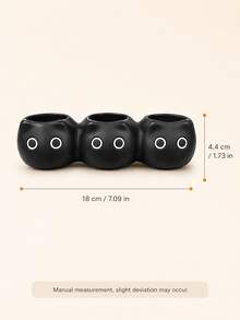 Cute Black Cat Succulent Planter, Mini Cat Flower Pot, 3-Hole Cactus Pot, Desktop Windowsill Plant Pot, Bookshelf Tabletop Decor, Home Office Decor, Cat Lover Gift, Fall Halloween Decor - A - View 14