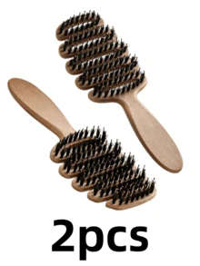 Tired Of Frizzy And Dull Hair? This Multi-Functional Boar Bristle Styling Brush Can Smooth Hair, Nourish Hair Quality And Lift Hair Roots. Get One For Your Best Friend As A Sweet Daily Gift! - Pine Cone Boar Bristle Hair Comb - View 10