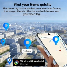 RSH 3件組智能寵物追蹤標籤，迷你定位器（兼容Android），短距離精準定位，無需月費，可輕鬆安裝在寵物項圈上 - 彩色 - 查看 6