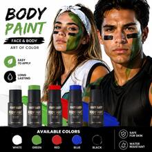 beauty glazed Palet Cat Tubuh Multi-Warna Tahan Air & Keringat, Mudah Dicampur, Perlengkapan Rias Efek Khusus untuk Cosplay, Halloween, Festival, Pertunjukan Panggung, Cocok untuk Pesta - Hitam - View 2