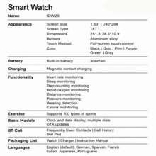 PANDA IDW29 Smart Watch, Bluetooth Connection, Customizable Watch Face, Bluetooth Calling, Message Notification, Daily Activity Monitoring, Multiple Sports Modes, Exercise Functions, AI Voice Control, Music Control, Remote Camera Control, Compatible With Android And IOS Smartphones - Pink - View 11
