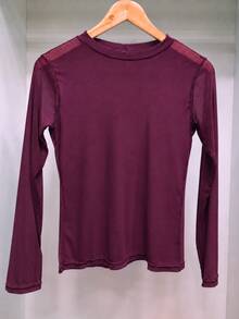 Long-Sleeve Tulle Top Pastel Candy Colors Spring Color Block - 紫色 - 查看 4