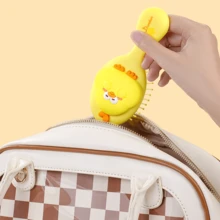 Miniso Cute Cartoon Air Cushion Hair Brush Scalp Massage Detangling Hair Comb Portable Daily Hair Accessory Gift For Girls Kids Women - Yellow - View 4