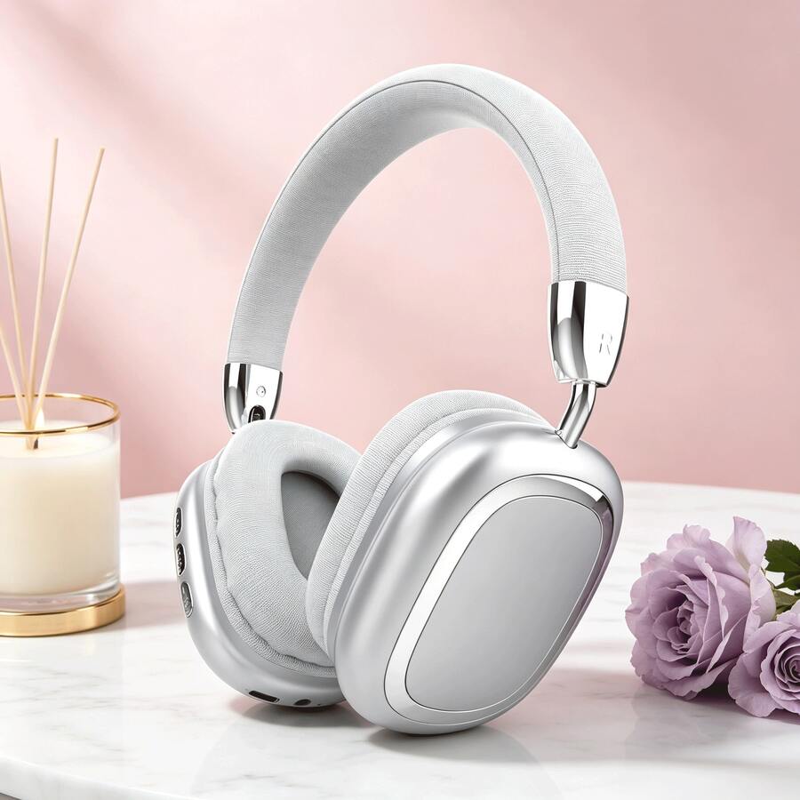 Gerripuer B35s Over-Ear Bluetooth Headphones 5.3, Foldable Rotating Telescopic Metal Texture High-End Business Gift, Stereo Channel, Volume Control, Thoughtful Gift, New With Long Standby Time, Supporting AUX/Wireless 2 Connection Modes, Using Type-C Charging Port, Compatible With Smartphones, Tablets And PCs