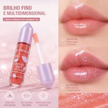 B.TWO.B Gloss Labial Brilho Glitter Hidratante com Essência de Arroz Lip Gloss Brilho Intenso Efeito Glossy Lábios Luminosos Não Pegajoso Textura Leve Confortável Longa Duração Vegano Efeito Volume Natural Brilho Deslumbrante para Uso Diário e Maquiagem - B06 FRAMBOESA BRILHANTE - Visão 4