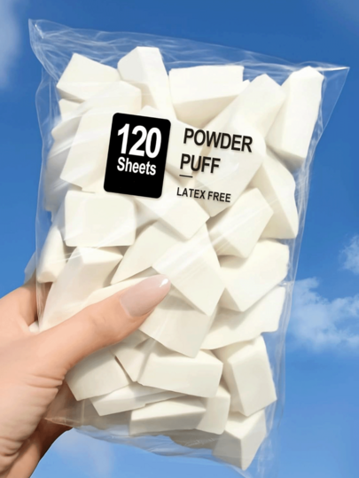 120/20pcs Triangle Makeup Sponge Wedges, Suitable For Foundation Blending, Nail Art, Craft, Painting