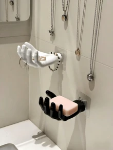 手掌造型壁掛式珠寶收納架，創意掌心設計皂碟，適用於浴室、臥室、梳妝台，開學必備 - 彩色 - 查看 9