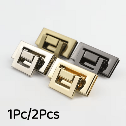1pc/2pcs Rectangular Lock Clasp Luggage Hardware Accessories Die-Cast Screw Lock Wallet Twist Lock Handbag Lock DIY Wallet Handbag Making Accessories