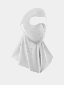 Máscara de protección solar para el cuello de mujer, máscara de protección solar de verano con bucles para las orejas para ciclismo y conducción, máscara facial a prueba de polvo con sensación de enfriamiento y protección UV. - Ceniza de luna fría - Ver 2
