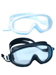 2pcs/1pc/Large Frame Swimming Goggles, Ultra Clear Vision Anti-Fog, Adult Swimming Goggles, Suitable For Various Swimming Activities - White - View 14