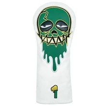 Dripping Skull Design Golf Club Head Cover / Thick Padded / Lychee Texture PU / Soft Fleece Lining / Niche Stylish Golf Protection Cover / Summer Sports Accessory - White - View 6