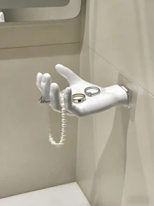 手掌造型壁掛式珠寶收納架，創意掌心設計皂碟，適用於浴室、臥室、梳妝台，開學必備 - 彩色 - 查看 10