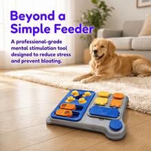 Juguete alimentador interactivo sin cables que enriquece la vida mental de la mascota y controla la velocidad de ingesta de alimentos tanto para perros como para gatos. - Naranja - Ver 9