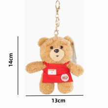 Official TED2 Teddy Bear Keychain 14cm Soft Plush Bear Pendant Cute Multi Outfit Stuffed Charms Bag Backpack Decor Gift - Multicolor - View 8
