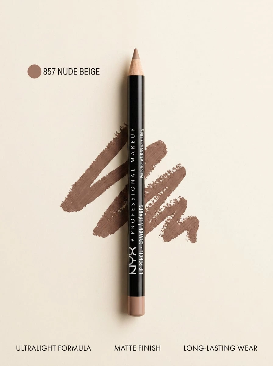 NYX Slim Lp Pncl - 裸色 857 裸色 0.03 盎司/1.04 克 - 857 裸米色 - 查看 1
