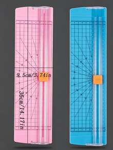 1pc 4-In-1 Rotary Paper Trimmer, Paper Cutter, Office Photo Paper Cutting Knife, Plastic Material - As Shown In the Figure - View 15