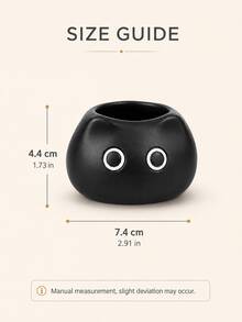 Cute Black Cat Succulent Planter, Mini Cat Flower Pot, 3-Hole Cactus Pot, Desktop Windowsill Plant Pot, Bookshelf Tabletop Decor, Home Office Decor, Cat Lover Gift, Fall Halloween Decor - A - View 12