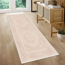 1pc American Classic Distressed Artistic - Beautiful Floral Bohemian - Long Runner Rug, Bathroom, Kitchen, Entrance, Doorway, Hallway, Bedside, Living Room, Bedroom, All-Season Soft Machine Washable Mat, Aesthetic Home Decor - Multicolor - View 8