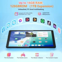 TenYide Kids Tablet, 10.1 Inch Android Tablet, Suitable For Reading E-Books Or Browsing Web Pages. Optional 128GB/256GB Storage, Supports Dual SIM Card Calling Function, Bluetooth/GPS/Wi-Fi. Perfect For Installing Educational Apps And Videos - Silver - View 5