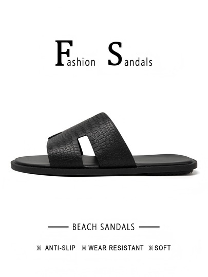 Herren lässig Riemen Offene Zehe Pantoffeln, Weiche Sohle Sandalen für den Sommer